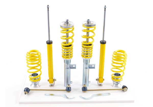 Suspension regulable fk altura Sportfahrwerk Skoda Octavia 1Z Limo años ab 2004 con amortiguador de 50mm