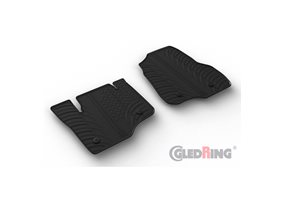 Alfombrilla goma Gledring Ford F-250 Super Duty Super Crew (13&14th Gen.) 2017-2021 & 2021- (2 piezas+clips montaje)