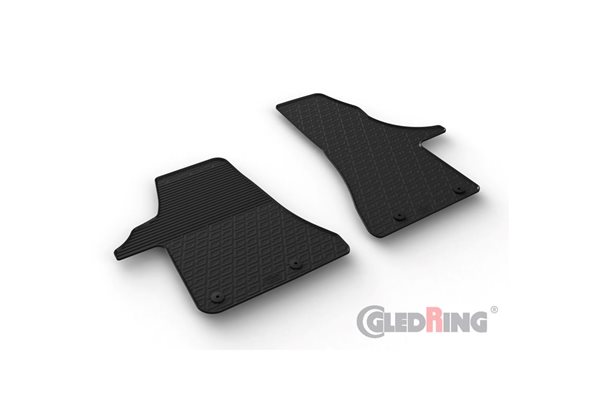 Alfombrilla goma Gledring Volkswagen Transporter T6.1 2020- (2 piezas+clips montaje) 