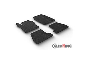 Alfombrilla goma Gledring Ford Focus 3/5 pueras + ST 2015-2018 (4 piezas+clips montaje) 