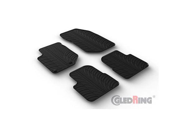 Alfombrilla goma Gledring Citroen C4 III 5-pueras 2020- excl. e-C4 (4 piezas+clips montaje) 