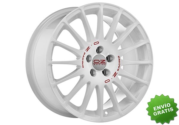 Llanta exclusiva Oz Superturismo Wrc 7x17 Et42 4x108 White Red Lettering Tuv