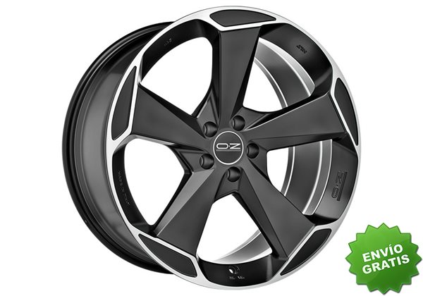 Llanta exclusiva Oz Aspen Hlt 9x21 Et47 5x120 Matt Black Diamond Cut