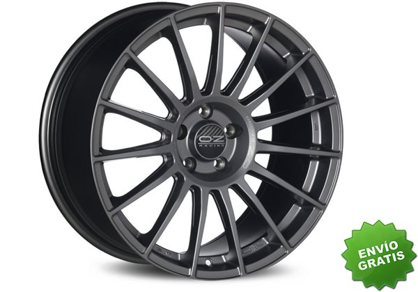 Llanta exclusiva Oz Superturismo Lm 9x21 Et26 5x112 Matt Graphite Silver Lettering Kba