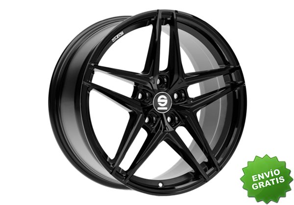 Llanta exclusiva Oz Sparco Record 8x18 5x100 Et35 Negro Brillante