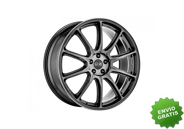 Llanta exclusiva Oz Hyper Xt Hlt 10.5x20 5x130 Et64 Star Graphite Diamond Lip