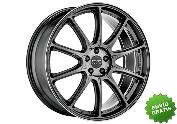 Llanta exclusiva Oz Hyper Xt Hlt 9.5x22 Et52 5x120 Star Graphite Diamond Lip