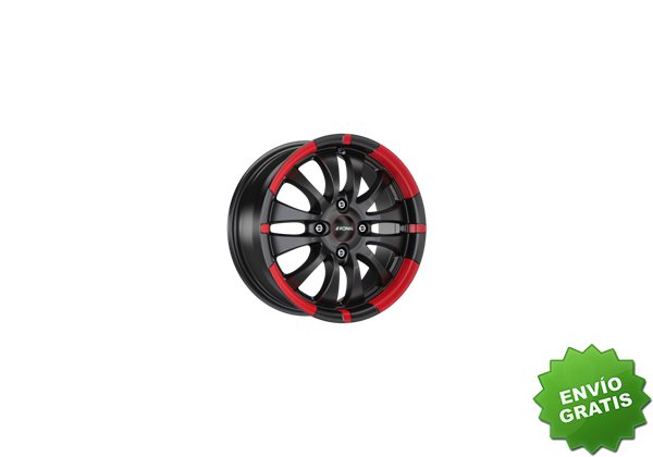 Llanta exclusiva Ronal R59 Mcr 6.0x15 Et35 4x100 Jetblack-mate-borde Ro Jo