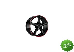 Llanta exclusiva Ronal R69 Mcr 8.0x18 Et42 5x120 Jetblack-red Rim