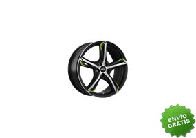 Llanta exclusiva Ronal R62 Green 8.0x19 Et25 5x112 Jetblack Mate Fren Te Pulido