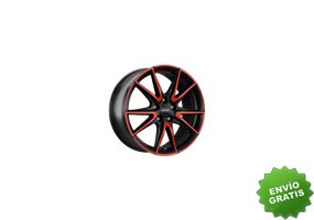 Llanta exclusiva Speedline Corse Sl6 Vettore Mcr 9.5x19 Et39 5x112 Je Tblack Mate Radio Rojo