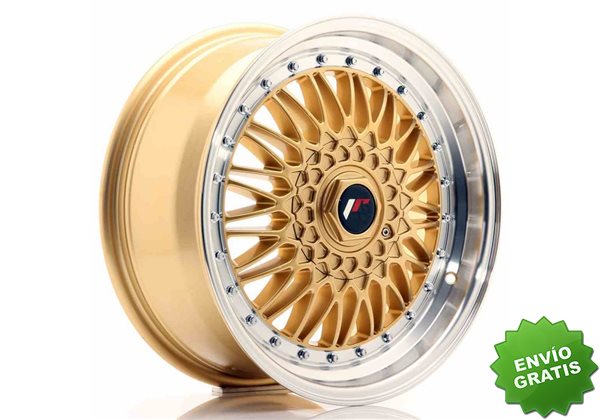 Llanta exclusiva Jr Wheels Jr9 17x7.5 Et20 Blank Gold W Machined Lip