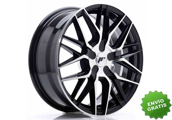 Llanta exclusiva Jr Wheels Jr28 17x7 Et35-45 Blank Gloss Black Machin Ed Face