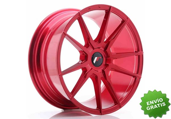 Llanta exclusiva Jr Wheels Jr21 18x8.5 Et20-40 Blank Platinium Red