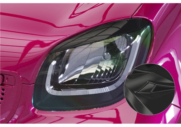 Juego de pestañas Smart Fortwo 453 / EQ Fortwo solo für LED Scheinwerfer 2019-