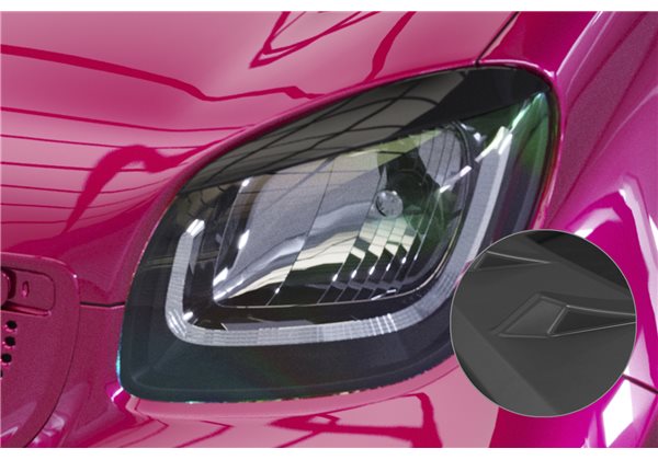 Juego de pestañas Smart Fortwo 453 / EQ Fortwo solo für LED Scheinwerfer 2019-